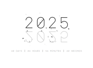 2025年新年倒计时动画效果HTML代码-设计师网