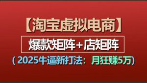【淘宝虚拟项目】2025牛逼新打法:爆款矩阵+店矩阵,月狂赚5万-设计师网